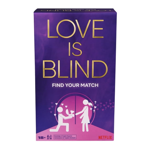 Spin Master Games, Love is Blind - Find Your Match, Party Games for Galentine's Day, Happy Hour, Bachelorette Party, Valentine's Day Gifts for Couples, 2-6 Players for Ages 18 & Up