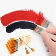 thumbnail image 1 of Pinceles planos con mango de madera Pincel plano grande para pintura acrílica Pinceles profesionales planos para pintura acrílica Pincel de nailon utilizado para pintar y limpiar pintura mural (12 piezas) LingWen 1327534117783, 1 of 1