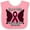 Pink and White, variant on Inktastic Multiple Myeloma Cancer Awareness Hope & Faith with Butterfly Ribbon Boys or Girls Baby Bib