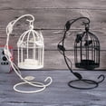 thumbnail image 3 of Kripyery European Style Freestanding Stable Candlelight Stand Creative Leaves Bird Cage Iron Candle Holder Party Supplies, 3 of 7