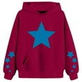thumbnail image 3 of Byoo Big Girl's Hoodie Star Print Hooded Sweatshirt Kids Casual Sports Pullover Top, 3 of 3