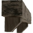 thumbnail image 4 of Ekena Millwork 6"H x 10"D x 48"W Riverwood Faux Wood Fireplace Mantel Kit with Ashford Corbels, Natural Honey Dew, 4 of 10