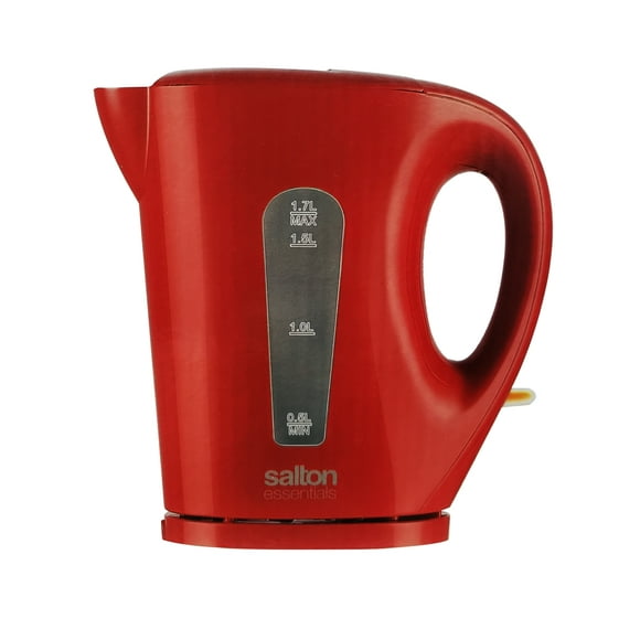Salton Essentials EJK1821R Cordless Electric Kettle, 1.7 Liter, Red