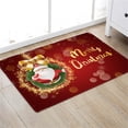 thumbnail image 4 of Wangscanis Home Christmas Floor Mat, Snowman/Santa Printed Square Carpet, 4 of 8