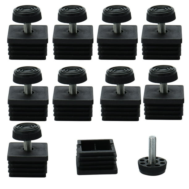 Uxcell Leveling Feet 40 x 40mm Square Insert Chair Leg Adjustable