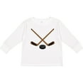 thumbnail image 3 of Inktastic Sports Hockey Sticks Boys or Girls Long Sleeve Toddler T-Shirt, 3 of 5