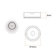 thumbnail image 2 of Unique Bargains 4 Packs Round Bubble Level 10x6mm Mini Circular Bullseye Spirit Levels for Leveling Camera Tripod Telescope, White, 2 of 6