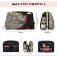 thumbnail image 5 of Xecao Dark Red Hooded Girl Print Fashion Makeup PVC Bag Large Capacity Travel Cosmetic Bag for Women Organizer Toiletry Clutch, 5 of 8