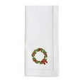thumbnail image 2 of Fennco Styles Holiday Cotton Embroidered Wreath 20 Inch Square Dinner Napkins, Set of 4, 2 of 3
