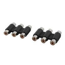 Triple 3 RCA Female to Female Audio Extension Coupler Adapter Connector 2 Pcs