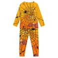 thumbnail image 3 of Renewold Softness Pjs for Girls 7-8 Years Old Pajamas Top and Pants 2 Pack,Spider Web Long Fall Winter Nightwear Scoop Neck Halloween Lounge Set for Vacation Sport, 3 of 5