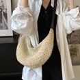 thumbnail image 2 of Bolso Cruzado tejido a mano Hugtrwg La Media Paja para Mujer Correa Ajustable, 2 of 9