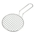 thumbnail image 3 of Unique Bargains Grille en Acier Inoxydable, 6,5 Pouces Rond Barbecue Net Barbecue Grill Grille Extérieure Cuisson Grillage Grillage avec Poignée, 3 of 5