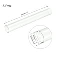 thumbnail image 2 of Plastic Pipe Rigid Tube Clear 1.2"(30mm) ID 1.3"(32mm) OD 17" (425mm) for Lighting, Water Plumbing, Pack of 5, 2 of 6