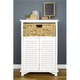 thumbnail image 1 of Heather Ann Creations W22321-WHT Raleigh 1-Basket&44; Armoire d'Accent à 2 Portes&44; Blanc, 1 of 1