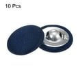 thumbnail image 3 of 10pcs 32L Fabric Cloth Covered Button 20mm Round Metal Shank Sewing Buttons for Suits Blouses Sweaters, Dark Blue, 3 of 5