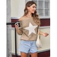 thumbnail image 2 of Women's Off The Shoulder Sweaters Cute Fall Tunic Tops Knitted Pullover Sweater, 2 of 7