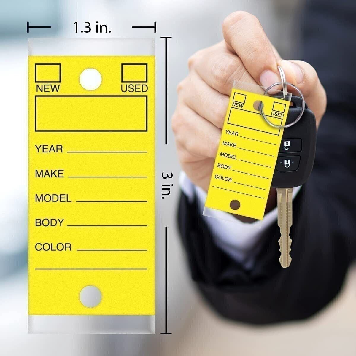 Versa-Tags 250 Key Tags, Self Protecting Poly, 1.25''x3'', Highly Resistant