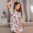 thumbnail image 3 of Haiem Caring Cow Print Women’s Short-sleeved Nightdress – Comfortable and Loose-Fit Sleepwear, Soft Cotton Sleep Shirt for Relaxing, Casual Nightdress, 3 of 6