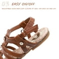 thumbnail image 4 of Girls Summer Gladiator Sandal, Kids Casual Open Toe Strappy Sandals, 4 of 6