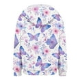 thumbnail image 5 of idosla Womens Zip Up Hoodies Oversized Sweatshirts Drawstring School Butterfly Printed Outfits Casual Jackets 2025 Clothes (Light Purple, XL), 5 of 7