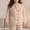Khaki women fleece jacket a1, variant on Women's Fleece Jacket Cozy Warm Bed Jacket Fuzzy V Neck Button Up Long Sleeve Winter Coat for Elderly Women Sleepwear, Brown 3XL