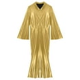 thumbnail image 5 of Doomiva 90s Rock Star Disco Ballroom Costume for Adult Men Metallic V Neck Bell One Piece Jumpsuits Gold S, 5 of 7