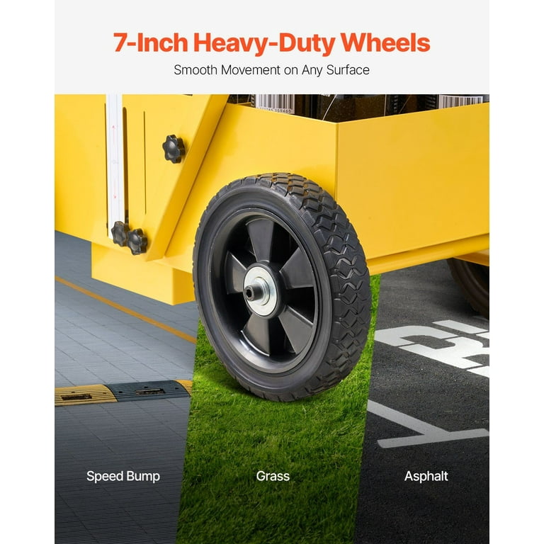 Parking Lot Striping Machine & Field Line Marking Machine - Adjustable 2-4 Inch Width Line Striper With Inverted Spray Paint Compatibility