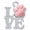 Pink, variant on Delight Jewelry Silver-tone Love with Black Paw - Large Goldtone Big Sister Heart Charm Necklace, 17.5" 2" Extender