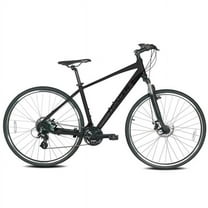 Tracer Bravery DX 700C 24 Speed Hybrid Aluminum Road Bike - Large-Matte Black