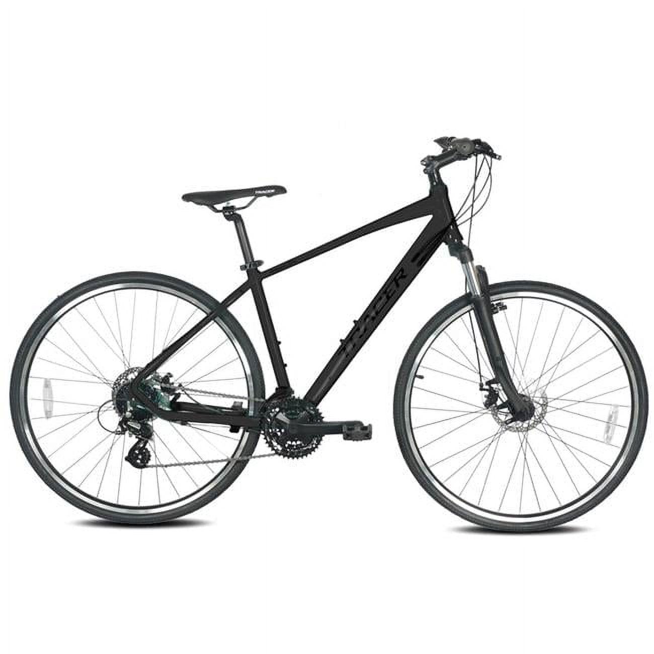 Tracer Bravery DX 700C 24 Speed Hybrid Aluminum Road Bike - Medium-Matte Black