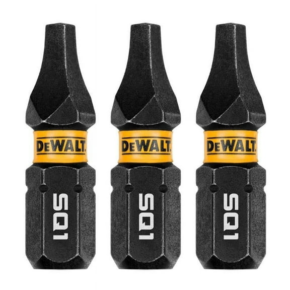 DeWalt FlexTorq Square #1 X 1 in. L Impact Driver Bit Set Steel 3 pc