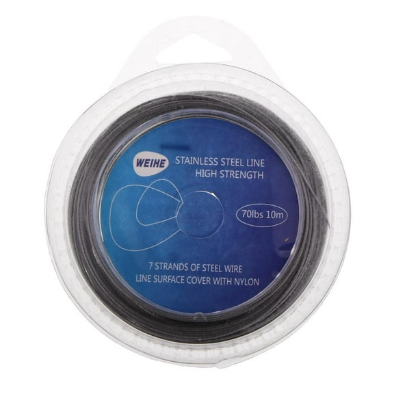 10m Fishing Leader Line Stainless Steel Coating Jigging Leader Wire , 70LBS