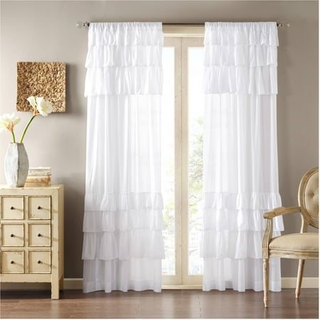 UPC 675716488437 product image for Home Essence Ariana Cotton Oversized Ruffle Light Filtering Window Curtain  Whit | upcitemdb.com