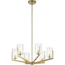 52314BNB Kichler Lighting Nye - 6 light Medium Chandelier - with Transitional Inspirations - 14.75 inches tall by 28 inches wide-Brushed Natural Brass