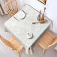 thumbnail image 3 of Floral 42" Square Waterproof Tablecloth, Floral Print Polyester Table Cover, 3 of 6