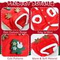 thumbnail image 4 of Coloody Cat Christmas Outfit, Cat Christmas Hoodie Vest Cat Santa Costume with Elk Antlers Christmas Clothes for Cats Pets, 4 of 5