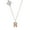 N, variant on Crystal Rose Gold Tone Initial - B - Delicate Compass Necklace