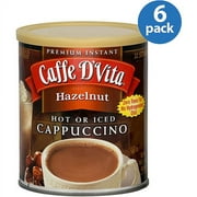 Caffe D'Vita Hazelnut Cappuccino Mix, 16 oz, (Pack of 6)