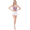 thumbnail image 6 of MixMatchy Women's Sexy Frill Knot Front Knit Strapless / Strap Tube Crop Top, 6 of 6