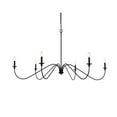 thumbnail image 2 of Maklaine 60" 6-Light Transitional Metal Chandelier in Matte Black, 2 of 7