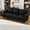 Black, variant on YWEN 83-inch 3 Seater Couch with Storage, Mid Century Chesterfield Faux Leather Vintage Retro Classic Sofa Couch with Nailhead Trim & Rolled Armrests for Living Room Bedroom Office