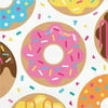 Creative Converting 322172 192 Count Lunch Paper Napkins, Donut Time