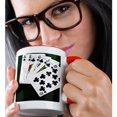 thumbnail image 2 of 3drose, Poker Hands Royal Flush Clubs, 11oz Two-tone Red Mug, 2 of 6