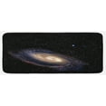 thumbnail image 1 of Galaxy Kitchen Mat, Spiral Universe in a Field of Stars Astronomy Theme Deep Outer Space Print, Plush Decorative Kitchen Mat with Non Slip Backing, 47" X 19", Black Beige Purple, by Ambesonne, 1 of 1