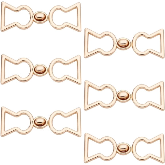 6 Sets Interlocking Metal Buckle 0.6 Inch Golden Quick Release Buckle Alloy Belt Buckle for Costume Accessories Backpack Webbing Replacement Buckle Golden