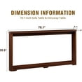 thumbnail image 2 of 70'' Long Fluted Console Table,2 Tier Narrow Farmhouse Entryway Table Sofa Table with Storage,Wood Behind Couch Table for Living Room, Hallway,Foyer (Walnut), 2 of 9