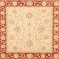thumbnail image 1 of Ahgly Company Indoor Square Abstract Mustard Yellow Oriental Area Rugs, 5' Square, 1 of 6