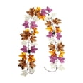 thumbnail image 6 of 6.56ft Artificial Maple Leaf and Pumpkin Garland, Autumn Thanksgiving Vine for Door, Mantel, Stair Rail, Table, Harvest Display and Seasonal Home Decor, D, 6 of 6