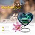 thumbnail image 5 of Aurora's Luminous Cascade Above Arctic Village - Heart Urns For Human Ashes - Compact Decorative Urn for Adult Female Ashes - Keepsake Memorial - Urns For Human Ashes Adult - 3 Inch, Set Of 2, 5 of 5
